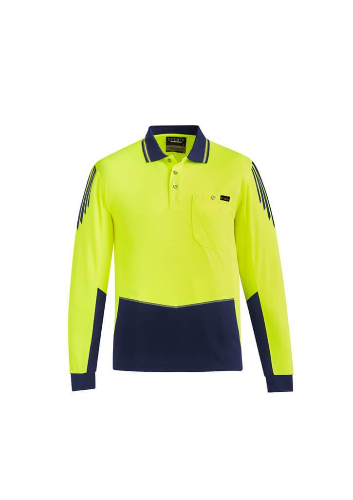 Syzmik Mens Hi Vis Flux L/S Polo - ZH310