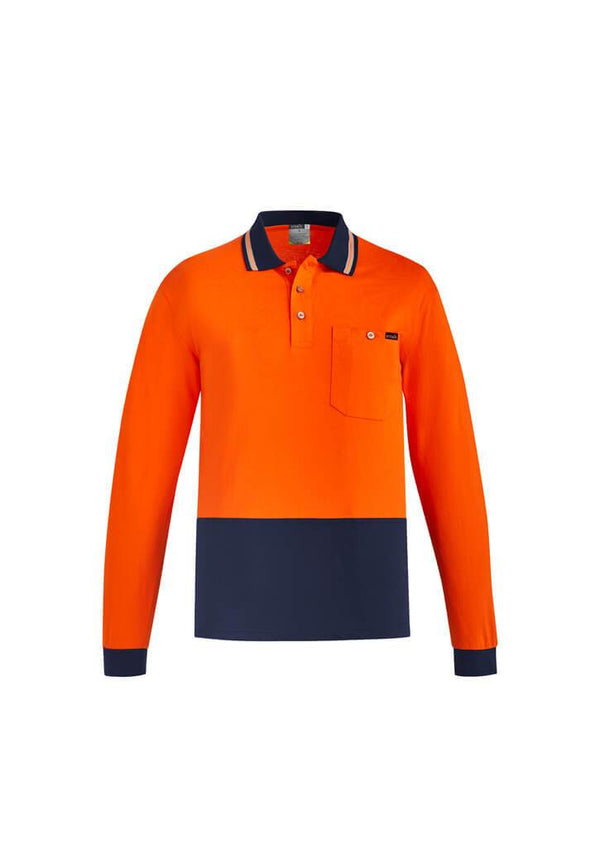 Syzmik Mens Hi Vis Cotton L/S Polo - ZH430